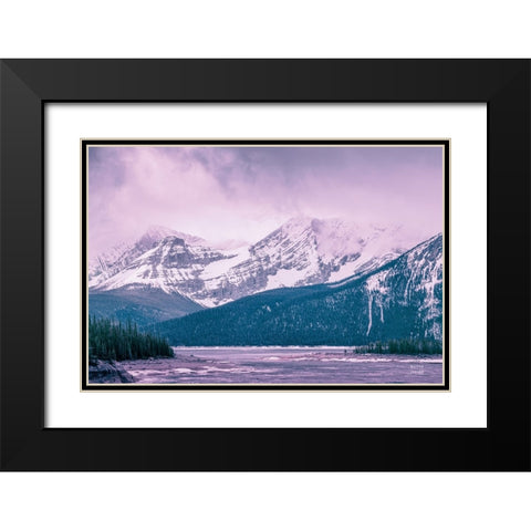 Mood Storms Black Modern Wood Framed Art Print with Double Matting by Larson, Nathan