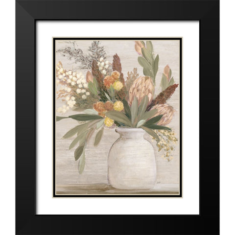 Light Protea Still Life Black Modern Wood Framed Art Print with Double Matting by Purinton, Julia