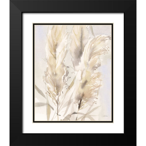 Light Pampas Grasses II Black Modern Wood Framed Art Print with Double Matting by Pete, Katrina