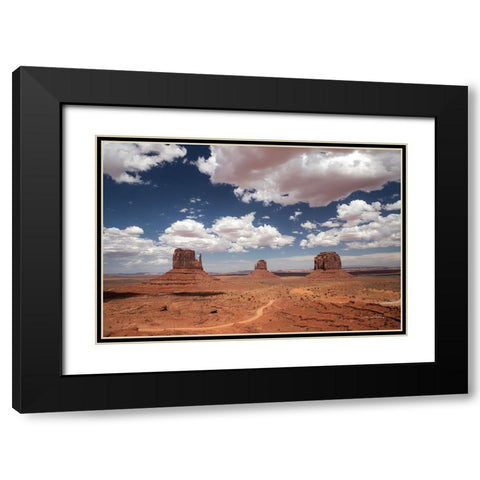 Monument Valley I Black Modern Wood Framed Art Print with Double Matting by Van Swearingen, Debra