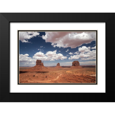 Monument Valley I Black Modern Wood Framed Art Print with Double Matting by Van Swearingen, Debra