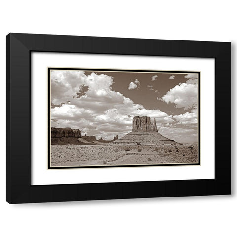 Monument Valley II Sepia Black Modern Wood Framed Art Print with Double Matting by Van Swearingen, Debra