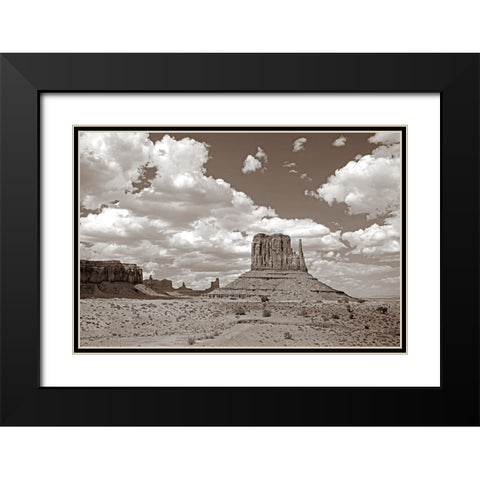 Monument Valley II Sepia Black Modern Wood Framed Art Print with Double Matting by Van Swearingen, Debra