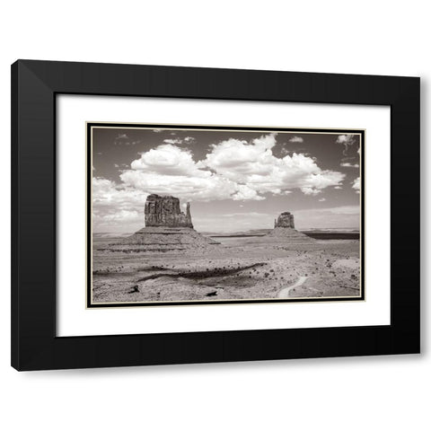 Monument Valley IV Sepia Black Modern Wood Framed Art Print with Double Matting by Van Swearingen, Debra
