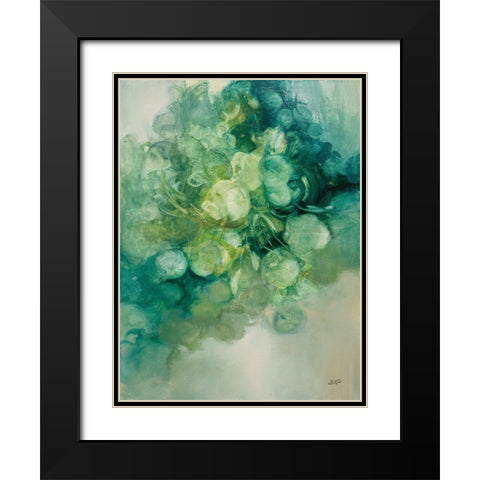 Emerald Pilea I Black Modern Wood Framed Art Print with Double Matting by Purinton, Julia