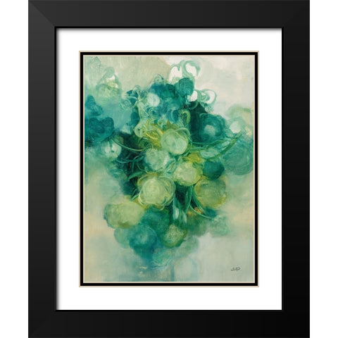 Emerald Pilea II Black Modern Wood Framed Art Print with Double Matting by Purinton, Julia