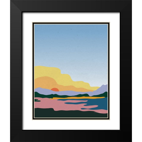 Hills and Valleys III No Clouds Black Modern Wood Framed Art Print with Double Matting by Miller, Sara Zieve