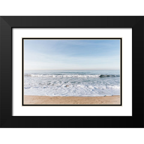 Santa Monica Beach I Black Modern Wood Framed Art Print with Double Matting by Marshall, Laura