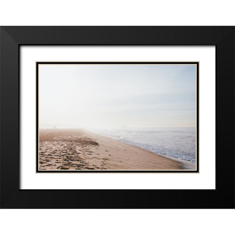 Santa Monica Beach II Black Modern Wood Framed Art Print with Double Matting by Marshall, Laura