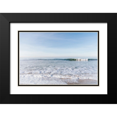 Santa Monica Beach III Black Modern Wood Framed Art Print with Double Matting by Marshall, Laura
