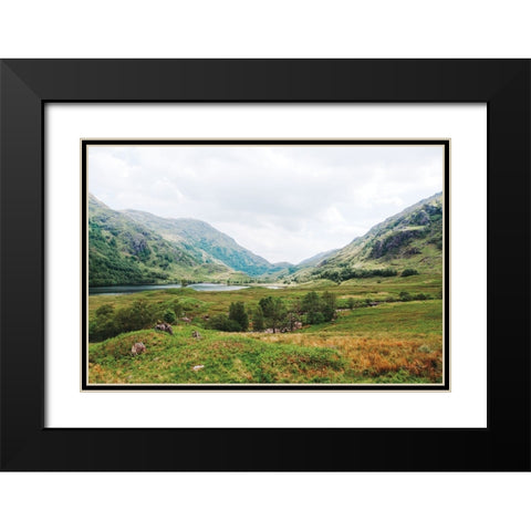 Highland Mountains Black Modern Wood Framed Art Print with Double Matting by Marshall, Laura