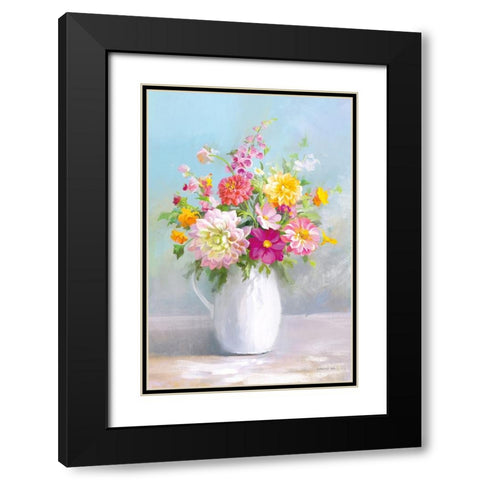 Country Bouquet I Black Modern Wood Framed Art Print with Double Matting by Nai, Danhui