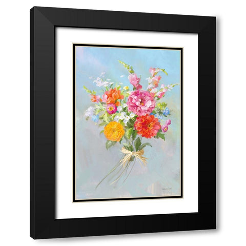 Country Bouquet II v2 Black Modern Wood Framed Art Print with Double Matting by Nai, Danhui