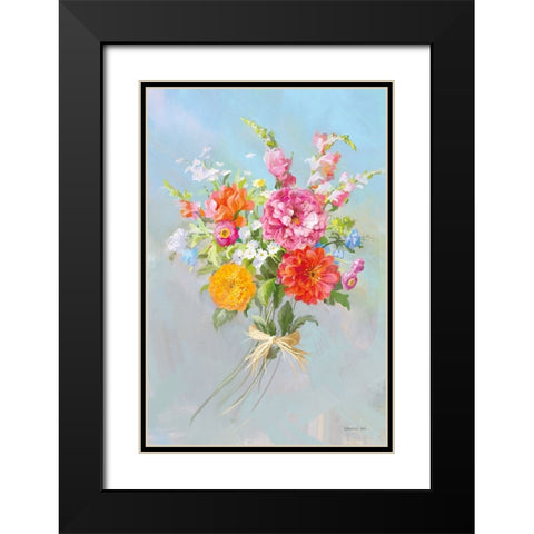 Country Bouquet II v2 Black Modern Wood Framed Art Print with Double Matting by Nai, Danhui