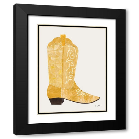 Western Cowgirl Boot I Black Modern Wood Framed Art Print with Double Matting by Prahl, Courtney