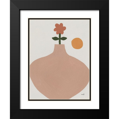Flora I Black Modern Wood Framed Art Print with Double Matting by Hershey, Moira