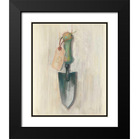 Trowel Black Modern Wood Framed Art Print with Double Matting by Rowan, Carol