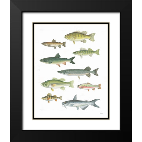 Fresh Catch V Black Modern Wood Framed Art Print with Double Matting by Wiens, James