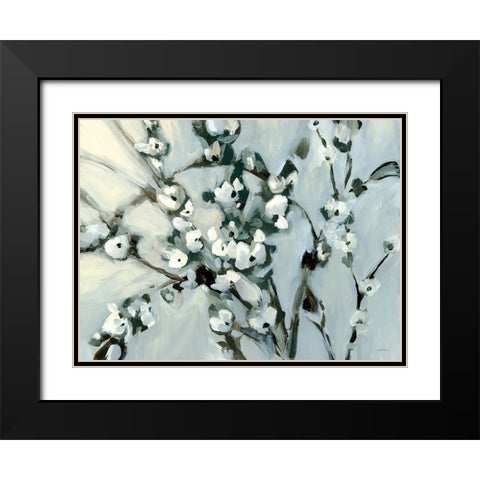 Wild Floral Branches Black Modern Wood Framed Art Print with Double Matting by Pete, Katrina