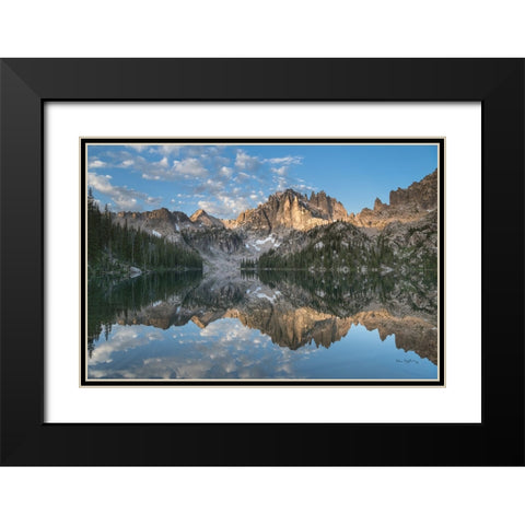 Baron Lake Monte Verita Peak Sawtooth Mountains II Black Modern Wood Framed Art Print with Double Matting by Majchrowicz, Alan