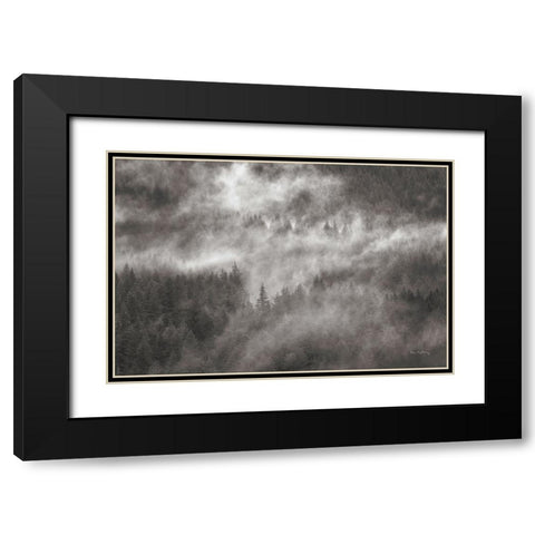 Misty Mountains North Cascades Black Modern Wood Framed Art Print with Double Matting by Majchrowicz, Alan