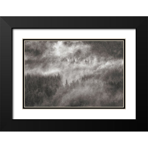 Misty Mountains North Cascades Black Modern Wood Framed Art Print with Double Matting by Majchrowicz, Alan