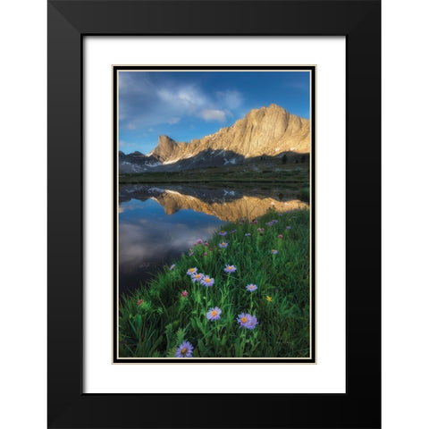 Pronghorn and Dragon Head Peaks Black Modern Wood Framed Art Print with Double Matting by Majchrowicz, Alan