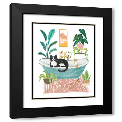 Urban Jungle Bath IV Black Modern Wood Framed Art Print with Double Matting by Urban, Mary