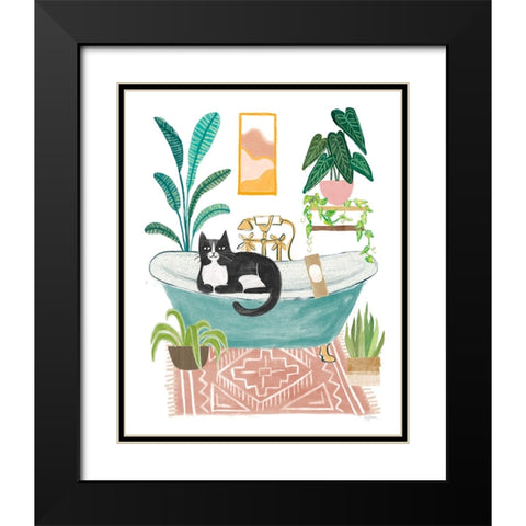 Urban Jungle Bath IV Black Modern Wood Framed Art Print with Double Matting by Urban, Mary