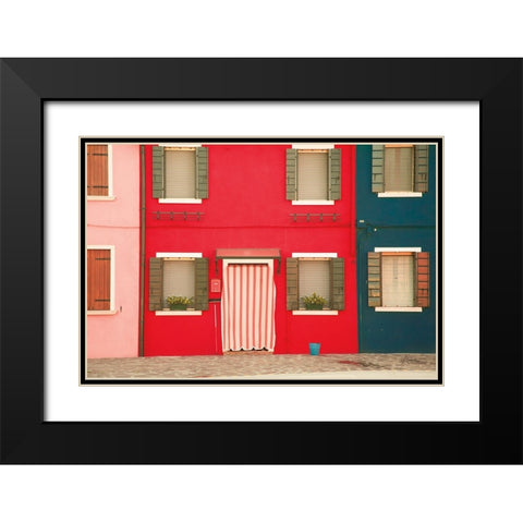Venice Architecture V Black Modern Wood Framed Art Print with Double Matting by Aledanda