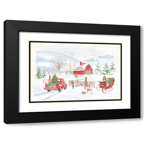 Home For The Holidays I Black Modern Wood Framed Art Print with Double Matting by Grove, Beth