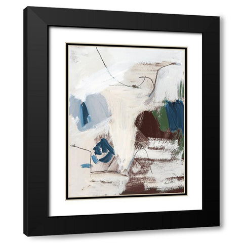 Dark Abstract II Black Modern Wood Framed Art Print with Double Matting by Munger, Pamela