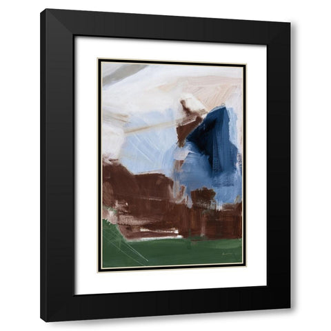 Riverbank Dark Crop Black Modern Wood Framed Art Print with Double Matting by Munger, Pamela