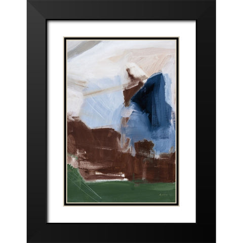 Riverbank Dark Crop Black Modern Wood Framed Art Print with Double Matting by Munger, Pamela