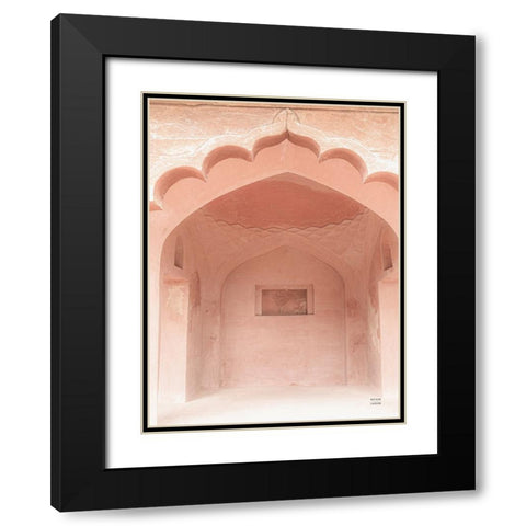 Arched Doorway in India Black Modern Wood Framed Art Print with Double Matting by Larson, Nathan
