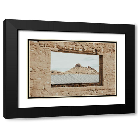 Desert Window Black Modern Wood Framed Art Print with Double Matting by Larson, Nathan