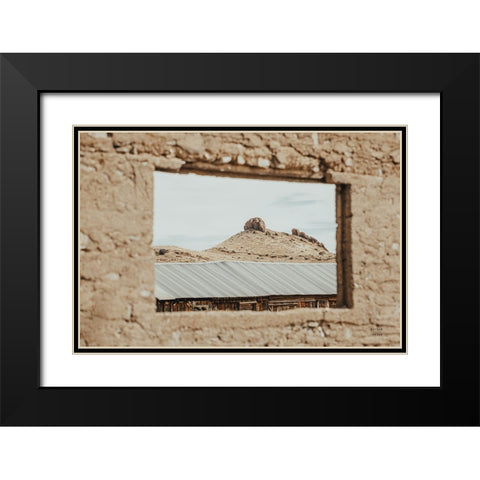 Desert Window Black Modern Wood Framed Art Print with Double Matting by Larson, Nathan