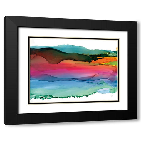 Rainbowscape I Black Modern Wood Framed Art Print with Double Matting by Paschke, Chris