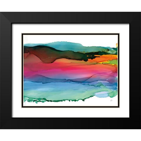 Rainbowscape I Black Modern Wood Framed Art Print with Double Matting by Paschke, Chris