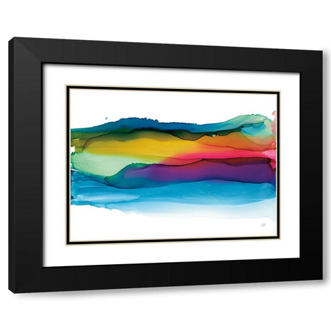 Rainbowscape II Black Modern Wood Framed Art Print with Double Matting by Paschke, Chris