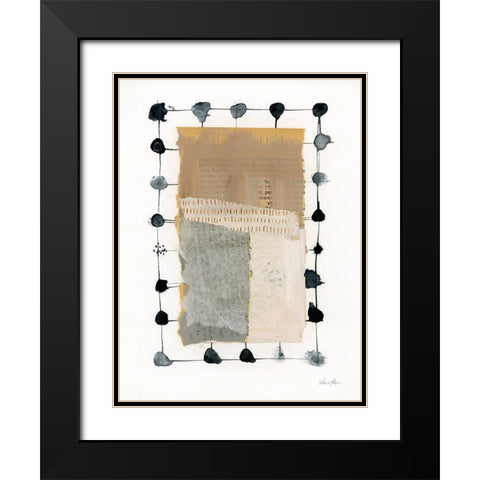 Neutral Collage II v2 Black Modern Wood Framed Art Print with Double Matting by Horn, Laura