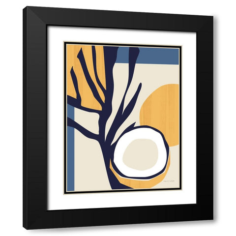 Coconut Tropicale v2 Black Modern Wood Framed Art Print with Double Matting by Gallagher, Megan