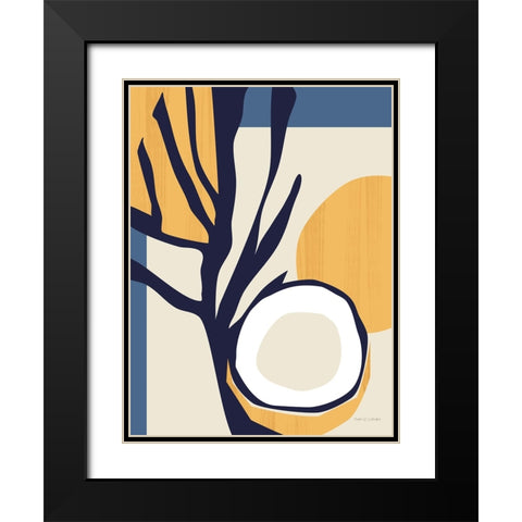 Coconut Tropicale v2 Black Modern Wood Framed Art Print with Double Matting by Gallagher, Megan
