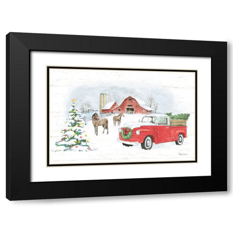 Farmhouse Holidays V no Words Black Modern Wood Framed Art Print with Double Matting by Grove, Beth