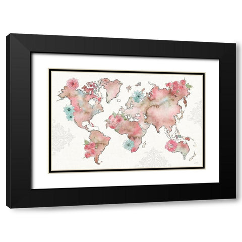 Vintage Travel I Black Modern Wood Framed Art Print with Double Matting by Tavoletti, Anne
