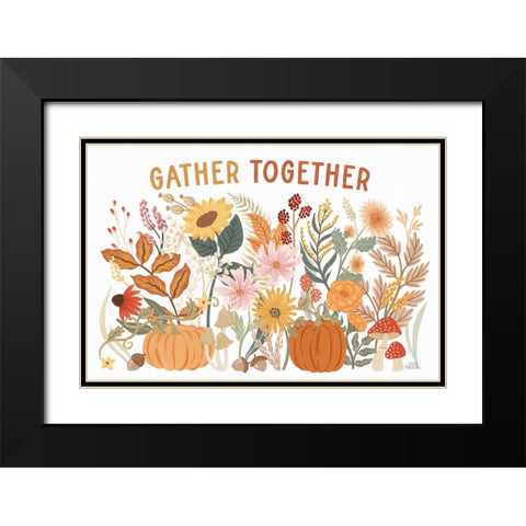 Autumn Meadow I Black Modern Wood Framed Art Print with Double Matting by Marshall, Laura