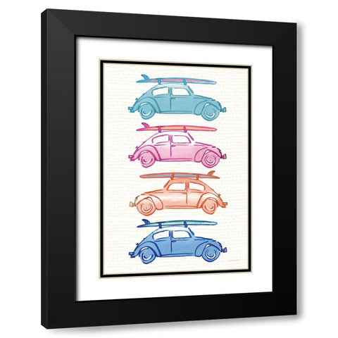 Laguna Cars Black Modern Wood Framed Art Print with Double Matting by Charro, Mercedes Lopez