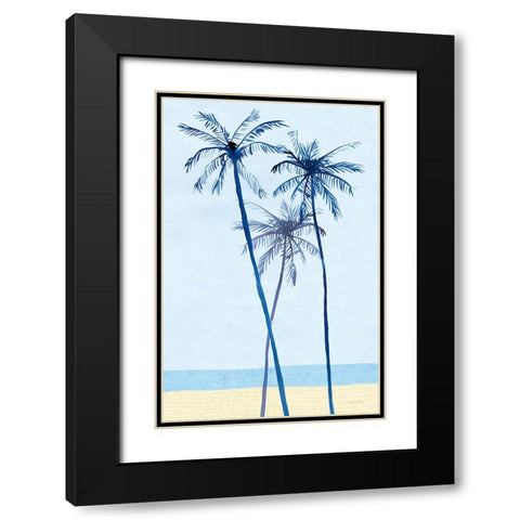 Laguna Palms Triptych II Black Modern Wood Framed Art Print with Double Matting by Charro, Mercedes Lopez