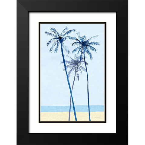 Laguna Palms Triptych II Black Modern Wood Framed Art Print with Double Matting by Charro, Mercedes Lopez