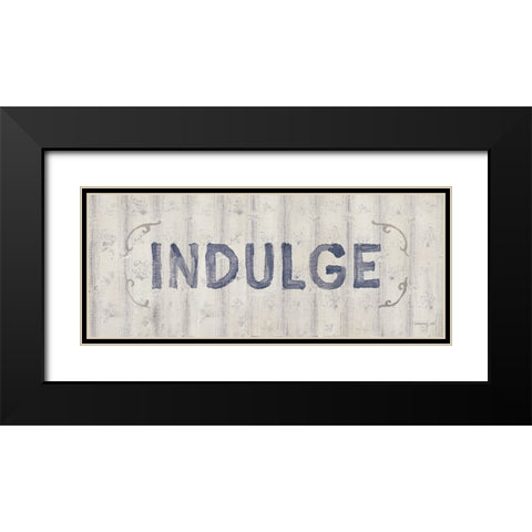 Victorian Bath Words IV Black Modern Wood Framed Art Print with Double Matting by Nai, Danhui